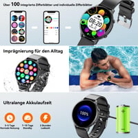 Inteligentné hodinky Hwagol pre mužov a ženy, 1,39-palcový dotykový displej, Bluetooth hovory, 140+ športových režimov, SpO2, monitor srdcového tepu, monitor spánku, krokomer, iOS, Android 9