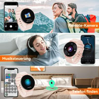 Inteligentné hodinky Hwagol pre mužov a ženy, 1,39-palcový dotykový displej, Bluetooth hovory, 140+ športových režimov, SpO2, monitor srdcového tepu, monitor spánku, krokomer, iOS, Android 8