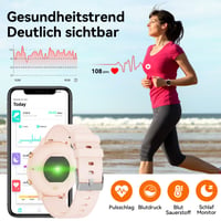 Inteligentné hodinky Hwagol pre mužov a ženy, 1,39-palcový dotykový displej, Bluetooth hovory, 140+ športových režimov, SpO2, monitor srdcového tepu, monitor spánku, krokomer, iOS, Android 6