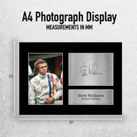 HWC Trading A4 Steve McQueen Le Mans fotó s vytlačeným podpisom filmový suvenír darček pre fanúšikov 2