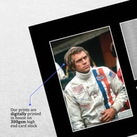 HWC Trading A4 Steve McQueen Le Mans fotó s vytlačeným podpisom filmový suvenír darček pre fanúšikov 4