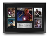 HWC Trading FR Robert Downey Jr Ironman tlačená podpísaná fotografia pre filmových fanúšikov – zarámovaný obrázok A3 1