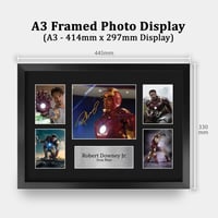HWC Trading FR Robert Downey Jr Ironman tlačená podpísaná fotografia pre filmových fanúšikov – zarámovaný obrázok A3 2