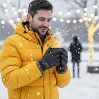 Mănuși de ciclism de iarnă Hwtcjx, compatibile cu ecran tactil, călduroase, rezistente la vânt și hidrofobe 8