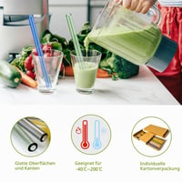 HXC sklenená slamka na bubble tea, 12 mm extra hrubá súprava farebných sklenených slamiek 5