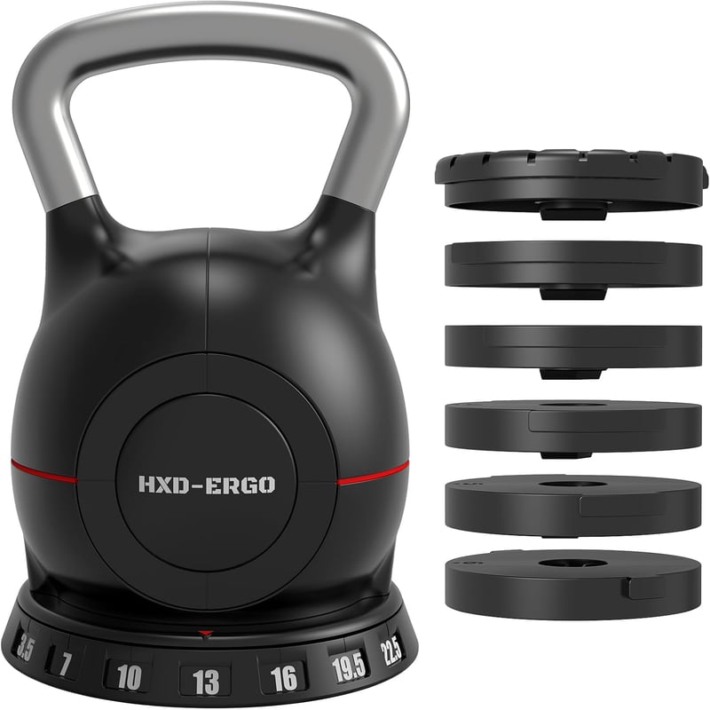 HXD-ERGO állítható kettlebell szett - fekete