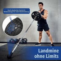 HXD-ERGO Landmine nadstavec na olympijskú tyč – pre 2-palcové tyče, základňa z prírodnej gumy, na silový tréning v posilňovni, benchpress, veslovanie, drepy 2