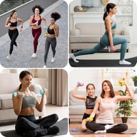 HXD-ERGO Neoprén Súlyzó Szett Nőknek, Ergonomikus Edzéshez 1,4-3,6 kg 5