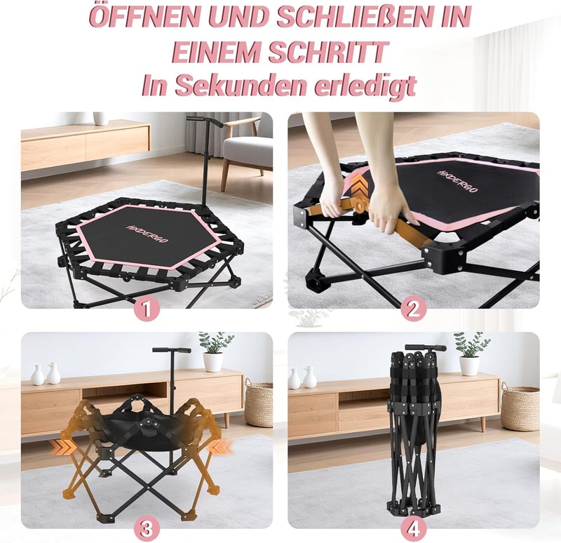 HXD-ERGO összecsukható fitness trambulin 106 cm felnőtteknek