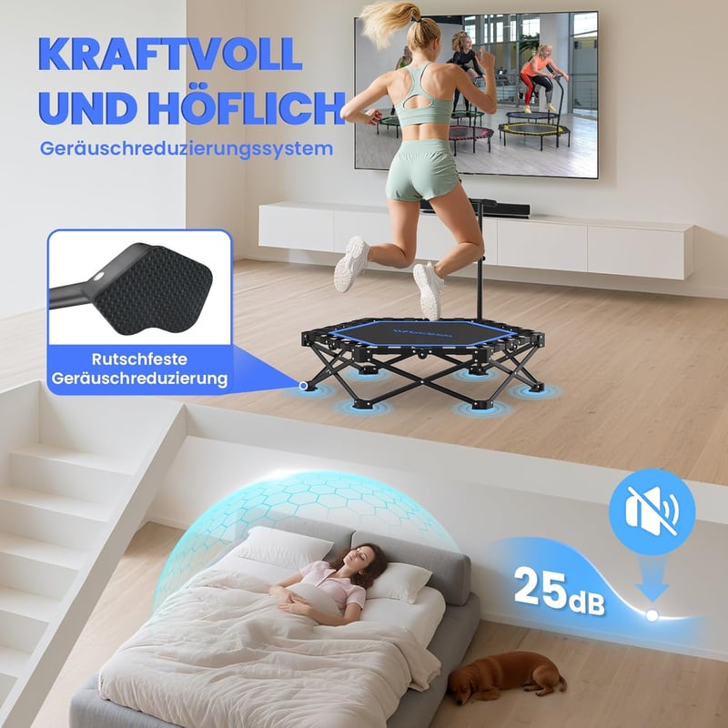 HXD-ERGO Összecsukható Fitness Trambulin 106 cm Felnőtteknek