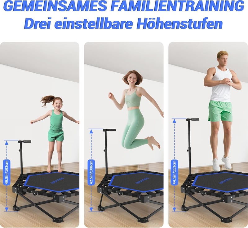 HXD-ERGO Összecsukható Fitness Trambulin 106 cm Felnőtteknek