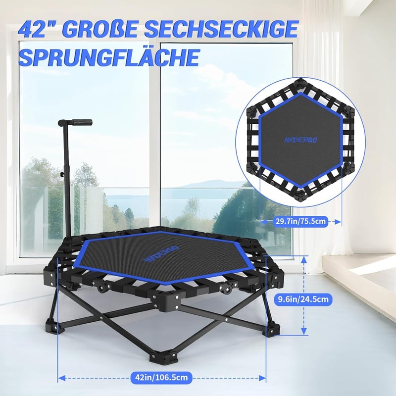 HXD-ERGO Összecsukható Fitness Trambulin 106 cm Felnőtteknek