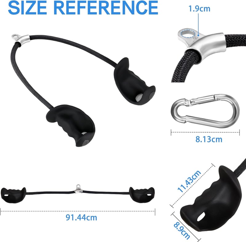 HXD-ERGO Triceps Biceps Kötél Ergonomikus Fogantyúval Csúszásmentes Gumival
