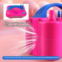 Pompă electrică pentru baloane HXHWISE, dispozitiv portabil de umflat baloane cu duză dublă, pompă de aer electrică standard european pentru petreceri 7