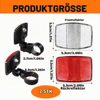 Set reflectoare bicicletă Hxjfnb, 2 bucăți, față și spate, reflectoare pentru spițe, biciclete de șosea, MTB, e-bike, elemente de siguranță reflectorizante 2