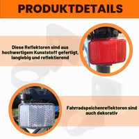 Set reflectoare bicicletă Hxjfnb, 2 bucăți, față și spate, reflectoare pentru spițe, biciclete de șosea, MTB, e-bike, elemente de siguranță reflectorizante 3