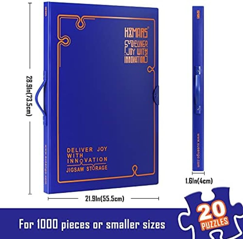 HXMARS 1000 darabos puzzle tároló mappa 20 zsebbel, hordozható szervező