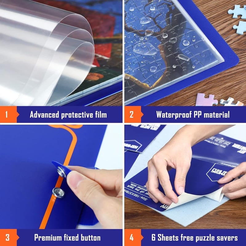 HXMARS 1000 darabos puzzle tároló mappa 20 zsebbel, hordozható szervező