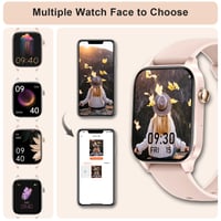 Inteligentné hodinky HXQHSTBG pre mužov a ženy, 1,8-palcové HD fitness hodinky s funkciou telefonovania, vodotesnosť IP67, meranie kyslíka v krvi, 100+ športových režimov 5