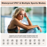Inteligentné hodinky HXQHSTBG pre mužov a ženy, 1,8-palcové HD fitness hodinky s funkciou telefonovania, vodotesnosť IP67, meranie kyslíka v krvi, 100+ športových režimov 3