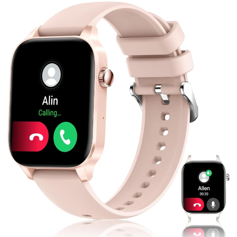 Inteligentné hodinky HXQHSTBG pre mužov a ženy, 1,8-palcové HD fitness hodinky s funkciou telefonovania, vodotesnosť IP67, meranie kyslíka v krvi, 100+ športových režimov