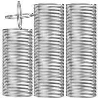 HXSEMAYIG Inele pentru chei 200 buc, inele despicate argintii de 25 mm pentru brelocuri și artizanat 1