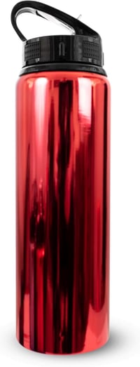 Hy-Pro 750ml Aluminium Ivópalack UV Védelemmel, Neochrome Dizájn, Összecsukható Szívószál - Liverpool 2