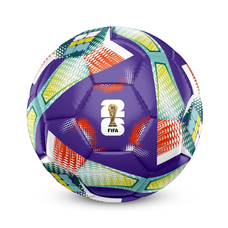 Futbalová lopta Hy-Pro FIFA World Cup 2026 FWC26 veľkosť 5 – dizajn s trofejou, grafika hosťujúcich krajín, pre chlapcov