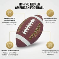 Hy-Pro Kicker lopta na americký futbal, juniorská, unisex, hnedá 2