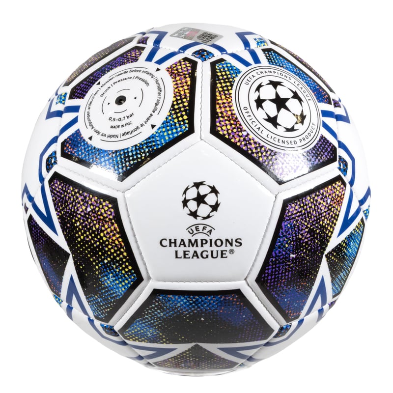 Futbalová lopta Hy-Pro UEFA Liga majstrov - biela/modrá/zelená - veľkosť 5