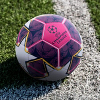 Futbalová lopta Hy-Pro UEFA Champions League, veľkosť 5 – oficiálne licencovaná tréningová a zápasová lopta, fialovo-modrá, darček pre fanúšikov 2