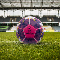 Futbalová lopta Hy-Pro UEFA Champions League, veľkosť 5 – oficiálne licencovaná tréningová a zápasová lopta, fialovo-modrá, darček pre fanúšikov 3