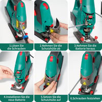 Fierăstrău pendular electric HYCHIKA 800W, adâncime de tăiere 110 mm, 800-3000 SPM, 6 viteze, laser, 0-3 poziții orbitale, 6 pânze de fierăstrău, unghi de înclinare -45°-45°, cu geantă de transport 5