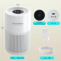 HYCHIKA Légtisztító allergiásoknak aromaterápiával, H13 HEPA szűrő, csendes 20dB, fehér 9