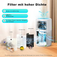 HYCHIKA Légtisztító allergiásoknak aromaterápiával, H13 HEPA szűrő, csendes 20dB, fehér 3