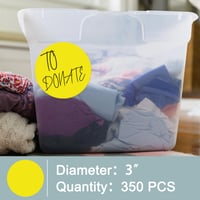 Okrúhle priame termálne samolepiace etikety Hycodest, 76 mm, žlté, 350 ks 5