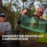Skladacia nádrž na vodu HydraPak Seeker 3 l - kempingový vak na pitnú vodu bez BPA a PVC - mamutia sivá 3