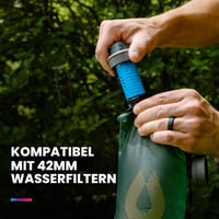 Skladacia nádrž na vodu HydraPak Seeker 3 l - kempingový vak na pitnú vodu bez BPA a PVC - mamutia sivá 6