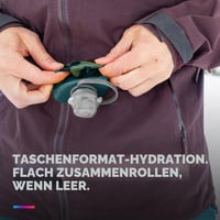 Skladacia turistická fľaša HydraPak Stow 500 ml – bez BPA, ultraľahká, nepriepustný skrutkovací uzáver, mamutia sivá 4