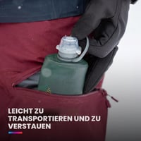 Skladacia turistická fľaša HydraPak Stow 500 ml – bez BPA, ultraľahká, nepriepustný skrutkovací uzáver, mamutia sivá 3