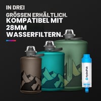 Skladacia turistická fľaša HydraPak Stow 500 ml – bez BPA, ultraľahká, nepriepustný skrutkovací uzáver, mamutia sivá 5