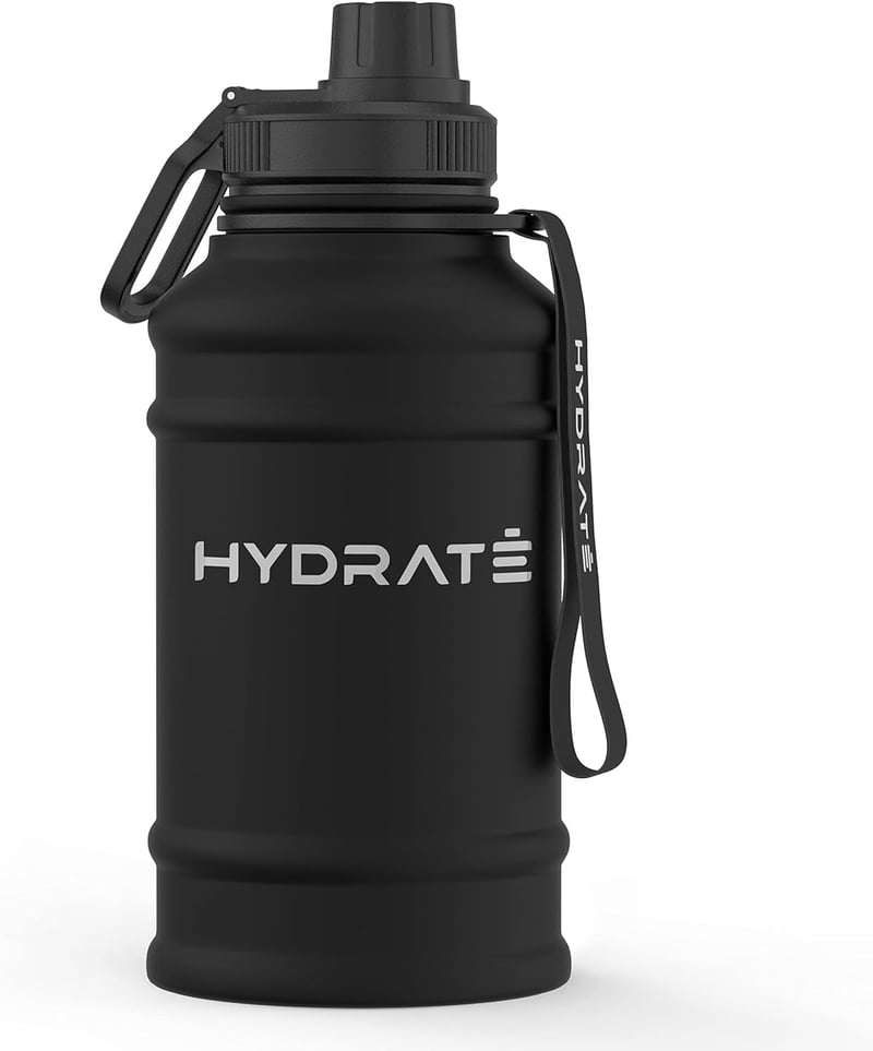 HYDRATE rozsdamentes acél kulacs 1,3 liter, BPA-mentes sportkulacs szivárgásmentes kupakkal