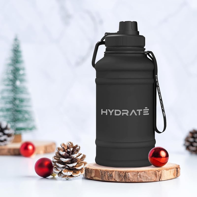 HYDRATE rozsdamentes acél kulacs 1,3 liter, BPA-mentes sportkulacs szivárgásmentes kupakkal