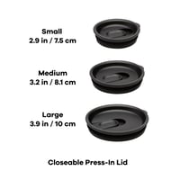 Náhradné viečko Hydro Flask Press-In Lid, stredná veľkosť, čierne, s izoláciou Honeycomb, uzatvárateľné, vhodné do umývačky riadu 4