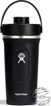 Shaker izolat Hydro Flask 709 ml (24 oz) pentru shake-uri proteice și suplimente alimentare, Negru 1