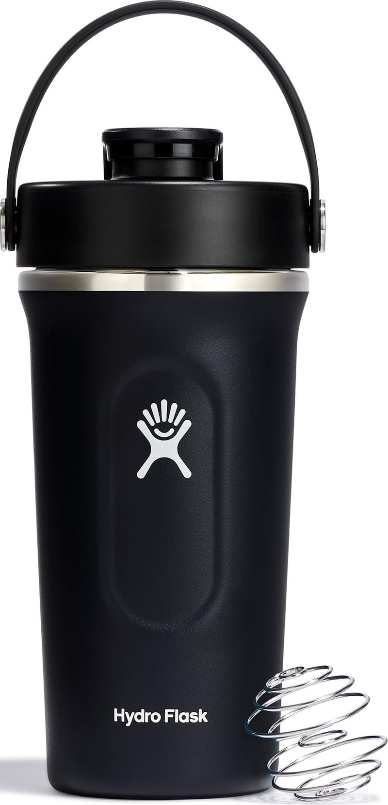 Shaker izolat Hydro Flask 709 ml (24 oz) pentru shake-uri proteice și suplimente alimentare, Negru