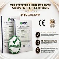 Okuliare na pozorovanie zatmenia Slnka HYDROGELIX s certifikátom ISO 12312-2 a CE, s UV a IR ochranou, na bezpečné pozorovanie Slnka, na zatmenie Slnka v roku 2026 3
