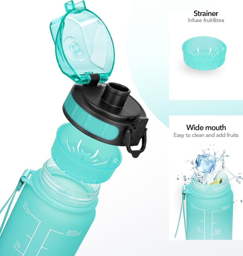 HydroPal 1 literes sportpalack BPA-mentes Tritan - edzéshez, futáshoz, kerékpározáshoz