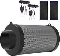 HYDROWE 6" Szénszűrő Grow Tent Szageltávolítás Inline Ventilátorhoz Előszűrővel 1