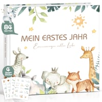Hyggartn Babyalbum Első Életév Album Dzsungel Mintás Bébi Napló Mérföldkő Könyv Emlékalbum Születésre Ajándék Fiúknak és Lányoknak 1